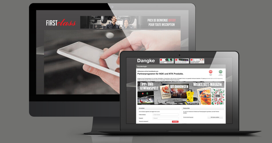 NGK Frankreich Onlineshop Mockup