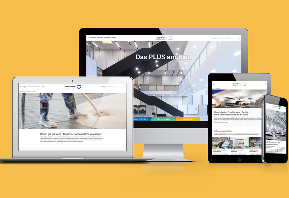 Jaeger Ausbau Website Mockup