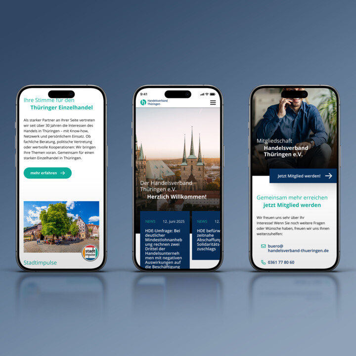 Handelsverband Mobile Website Mockup