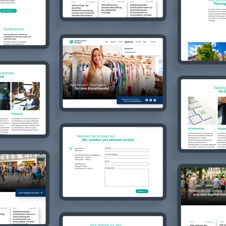 Handelsverband Thüringen Website Mockup
